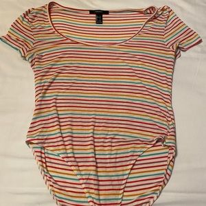 Rainbow striped bodysuit